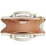 Gucci White Leather Small Ophidia Web Top Handle Tote Photo 7