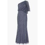 Adrianna Papell Sequined One-Shoulder Gown Photo 10