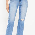 Loft the curvy straight crop distressed knee jeans 32 Photo 0