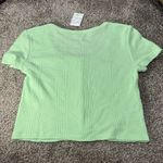 Elodie  Green Waffle Knit Crop Top Photo 3