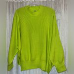 Free People  Easy Street Tunic sweater lime green oversized xs Photo 1