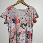 Fresh Produce  TShirt Dress Women M White Plant Print Coastal Beach Made in USA Photo 1