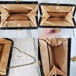 Chocolate Velvet Brown Handbag Clutch Gold Photo 8