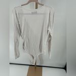 Abercrombie & Fitch Abercrombie soft brushed fleece long sleeve wrap front white bodysuit size XL Photo 6