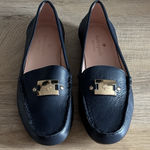 Kate Spade  Carmen Loafers Gold Tone Accent Moc Toe‎ Preppy Blue Womens Size 7.5 Photo 0