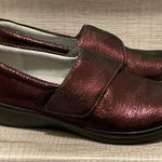 Alegria  Lauryn Burgundy Metallic Leather Shoes Photo 2