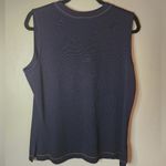 Misook  exclusively navy blue v neck top size L Photo 1