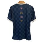 TOGETHXR x WILDFANG Soccer Jersey Womens Small V Neck Blue Short Sleeve Shirt Photo 6