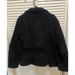 Sonoma Black Soft Velvet Zip/Snap Up Quilted Lining Jacket Size Large Pockets Photo 2
