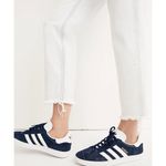 Madewell  Jeans Womens 31 Blue White Cadiz Wash Tapered Wide‎ Leg Denim Cotton Photo 2