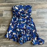 Olivaceous  Dress Floral Blue Photo 0