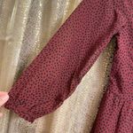 Hollister maroon red long sleeve patterned maxi dress, NWT, XS Photo 3