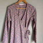 Lisa Says Gah Lucille Long Sleeve Wrap Midi Dress in Berry Photo 5