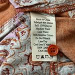 Anthropologie PORRIDGE  Women’s Sz M Orange Paisley Puff Sleeve Full Skirt Dress Photo 7