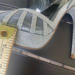Adrianna Papell New Silver Mesh Platform Metallic Peep Toe Heels Size 7M Photo 8