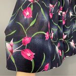 Handmade Muumuu Dress Puffed Sleeve Sheer Black Tulip Dropped Waist Lace Midi Black Size M Photo 6