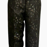 Alfani  Black Pant with Metallic Floral Prints Photo 0