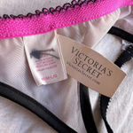 Victoria's Secret NWT  Very Sexy Pink Floral Embroidery Garter Belt Black Trim M Photo 4