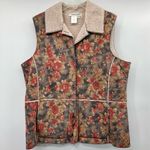 Coldwater Creek Berber Floral Vest Sz M Photo 0