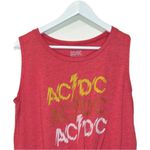 AC/DC  Tie Front Tank Top Womens Size L Rock‎ Band Graphic Tee Red Photo 2