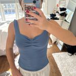 blue scrunched tank top Photo 0