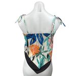 ZARA  Multicolor Floral Tie Strap Sleeveless Square Neck Blouse Tank Top Size S Photo 1