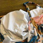 Kona Sol  Floral Tropical One Piece Cream Tan Blue Neutral Small Photo 5