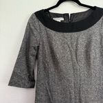 Pendleton  Boat Neck Pleated Wool Silk Sheath Dress in Gray Black 6 P Photo 1