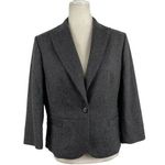 Brooks Brothers  Womens Size 10 Wool Angora Blazer Jacket Single Button in Gray Photo 0
