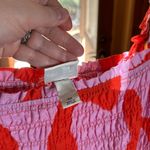 Ava & Viv NWOT  Red Abstract Smocked Peplum Top Size 3X Photo 5