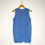 J. McLaughlin  Blue Amber Azzurro Sleeveless Sweater Stitch Knit Sweater XL $178 Photo 3