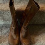 Merrell 7.5 camel color leather boots. 2” heels. 11” tall. GUC Photo 0