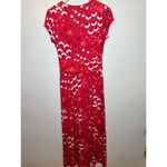 Boden Women's J0210 Size 6R Red Lily Jersey Maxi Dress Pop Peony Meadow EUC Photo 1