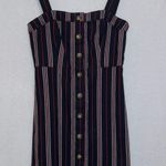 Hollister Black Red Striped Button Front Mini Jumper Dress Photo 0