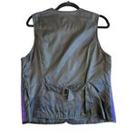 Diane Von Furstenberg Vintage Pigskin Vest Blue Leather Suede Buttoned Medium Photo 3