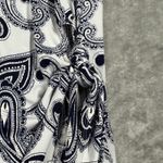 Robbie Bee Dress Paisley Print Side Tie Boho Casual Office White Blue XL Petite Photo 5