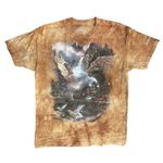 The Mountain Vintage  Brown Tie Dye Train Waterfall T-shirt Photo 0