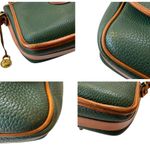 Dooney & Bourke Vintage Saddlebag Leather Shoulder Bag Green Photo 11