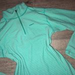 Patagonia Green and white striped Half zip fleece sweatshirt XXL Photo 0