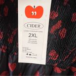 Cider  NWT Cherry Print Plus Size Midi Dress Bustier Style Top Smocked Back 2XL Photo 3