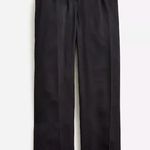 J.Crew Straight Leg Essential Pant Luster Crepe Viscose Black Classic US 10 NWT Photo 3