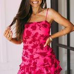 These Three Boutique Raspberry Floral Dress Photo 0