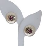 Amethyst Vintage Signed CORO Gold Tone  Screw Back Earrings Photo 0