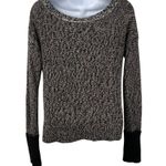 American Eagle Chunky Knit Distressed Wool Blend Marled Long Sleeve Sweater Top Photo 1