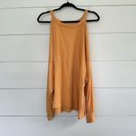 Free People We the Free Women’s Large Chill Out Orange Cold Shoulder Longsleeve Photo 0