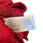 Mossimo Blouse Top Shirt Red Plaid Long Sleeve Collared Relaxed Flowy Size L Photo 3