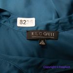 Eloquii New!  women's tie‎ neck long sleeve satin top blouse royal blue, size 20 Photo 8