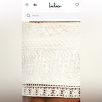 Lulu’s White Lace Crop Tank Top Size M Photo 6