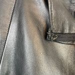 wilson's leather Vintage 80s  Black High Waist Flared Below Knee Skirt Womens 25 6 Photo 8