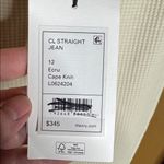 Theory NWT Straight Slit Pant in Waffle-Knit Cotton Ecru Size 12 *FLAW* Photo 8